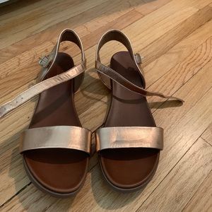 Rose gold sandals